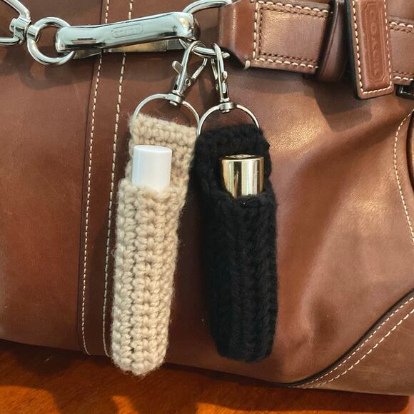Handmade-Crochet Lip balm, Chapstick, Lip Gloss/Roll-on Holder ($10 Each) - Picture 1 of 5